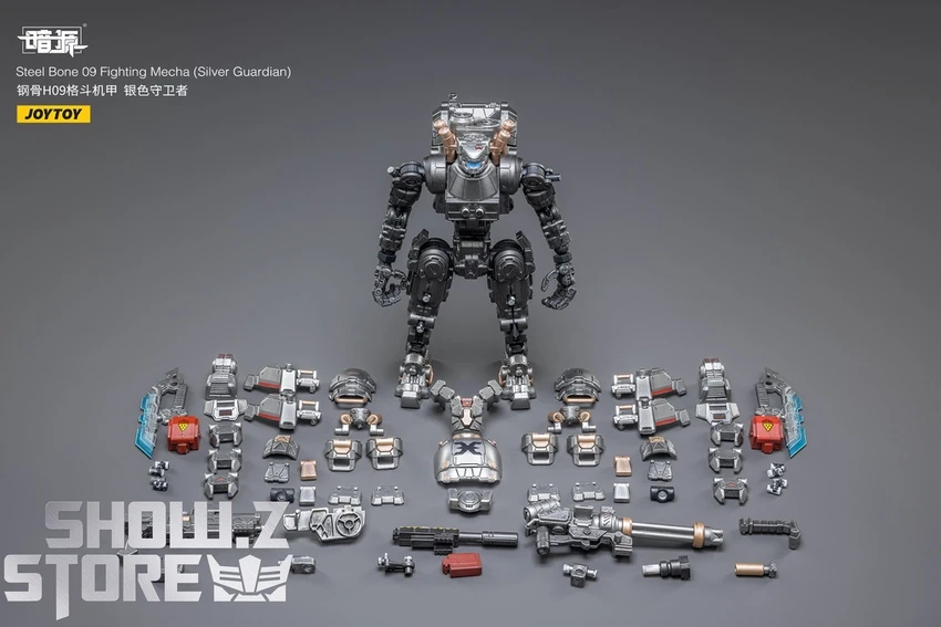 JoyToy Source 1/25 Steel Bone Fighting Mecha 09 Silver Guardian W/ Pilot 5 JoyToy Source 1/25 Steel Bone Fighting Mecha 09 Silver Guardian W/ Pilot - Image 3