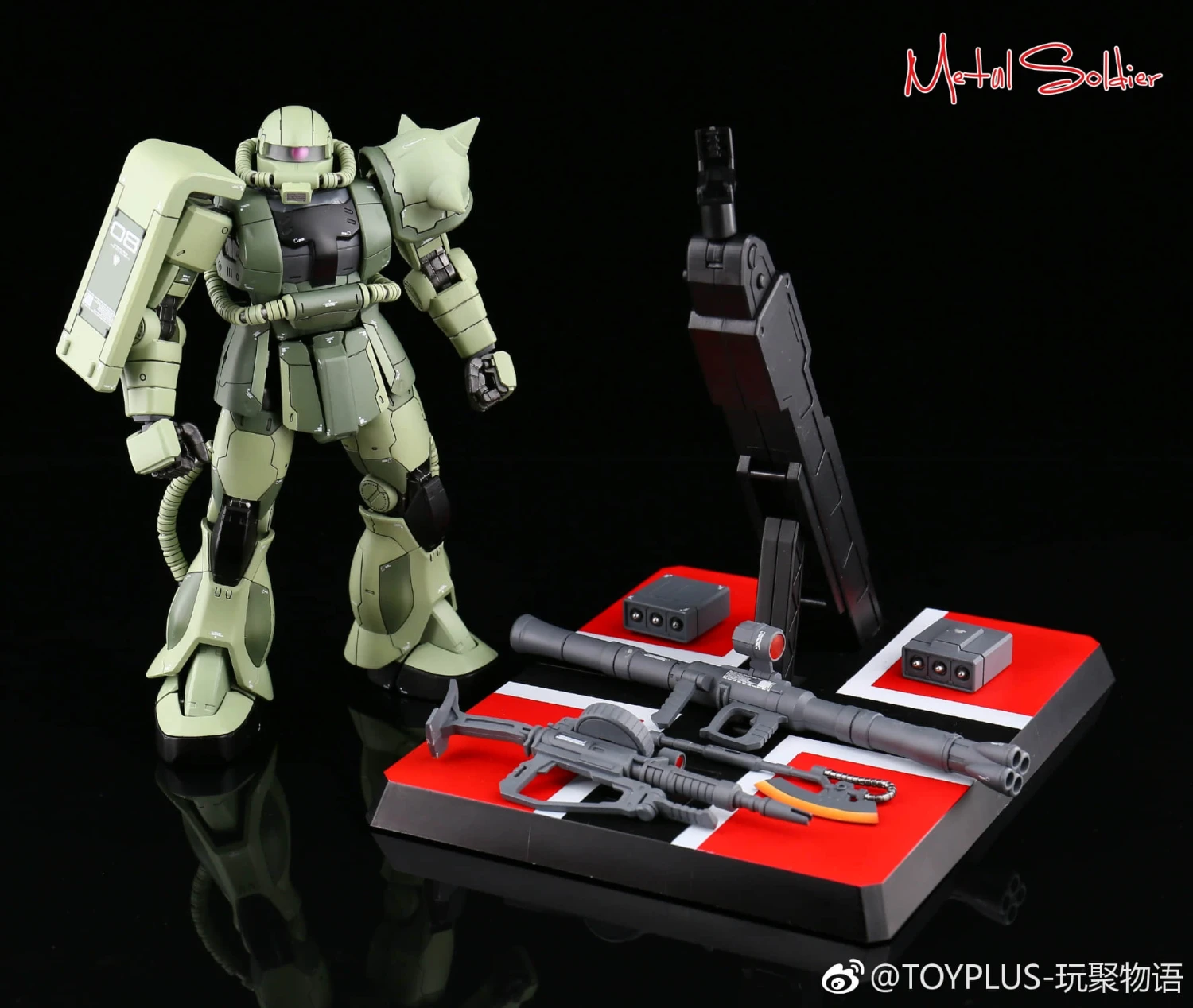 Metal Soldier 1/100 MS01 ZAKUII MS-01 MS-06 ZAKU2 Green Chogokin Metal Build 10 Metal Soldier 1/100 MS01 ZAKUII MS-01 MS-06 ZAKU2 Green Chogokin Metal Build - Image 8