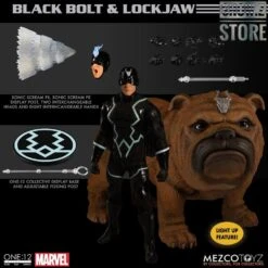MEZCO Toyz One:12 Black Bolt & Lockjaw Two-Pack -Toy Specialty Store 0f4f30f030