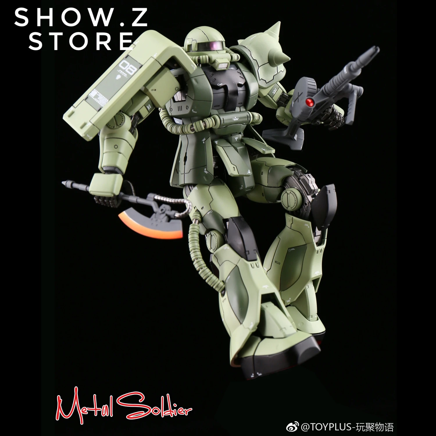 Metal Soldier 1/100 MS01 ZAKUII MS-01 MS-06 ZAKU2 Green Chogokin Metal Build 3 Metal Soldier 1/100 MS01 ZAKUII MS-01 MS-06 ZAKU2 Green Chogokin Metal Build
