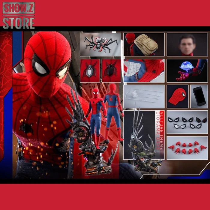 Hot Toys HotToys HT QS015 1/4 Spider-Man Homecoming Collectible Figure Deluxe Version 3 Hot Toys HotToys HT QS015 1/4 Spider-Man Homecoming Collectible Figure Deluxe Version