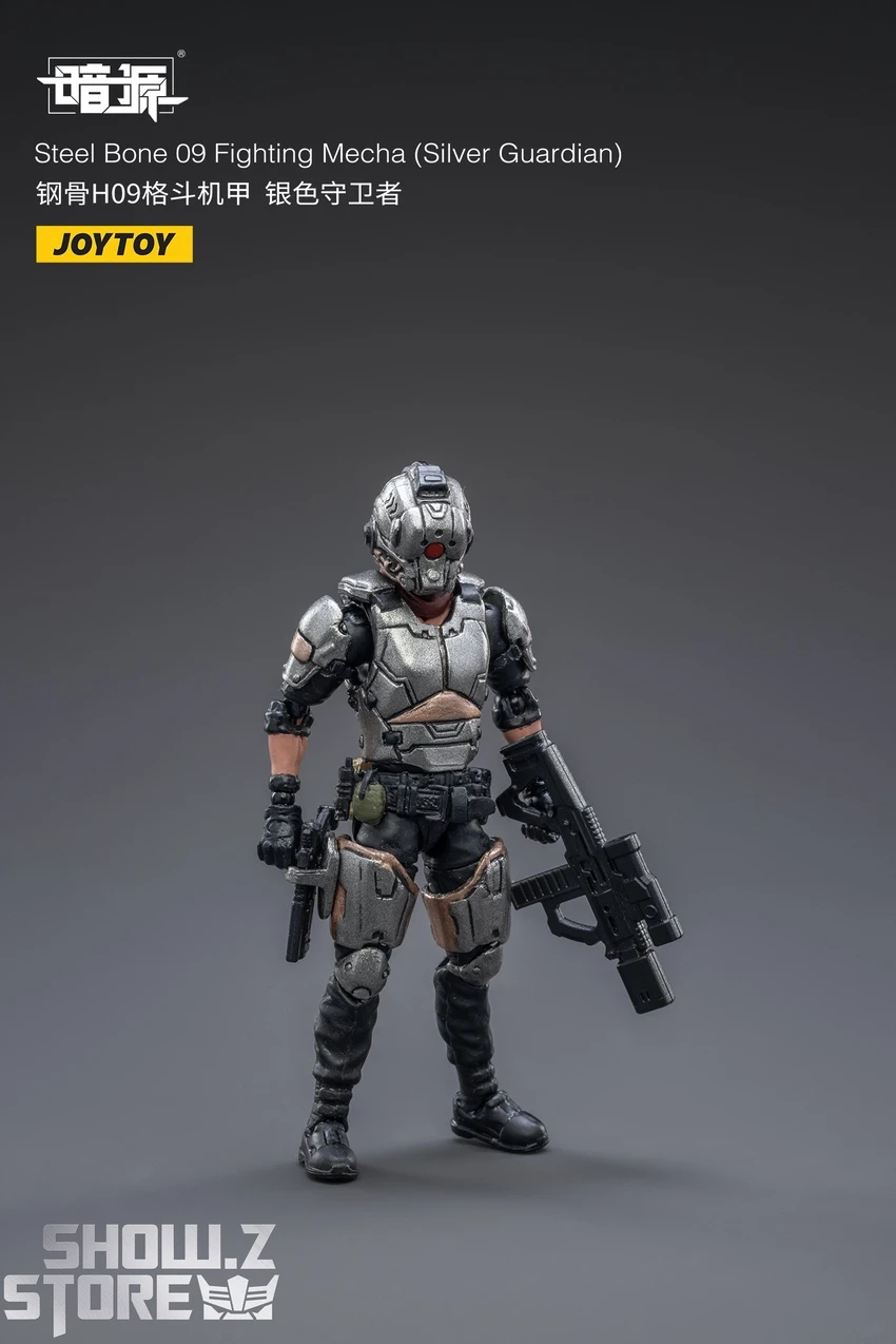 JoyToy Source 1/25 Steel Bone Fighting Mecha 09 Silver Guardian W/ Pilot 14 JoyToy Source 1/25 Steel Bone Fighting Mecha 09 Silver Guardian W/ Pilot - Image 12