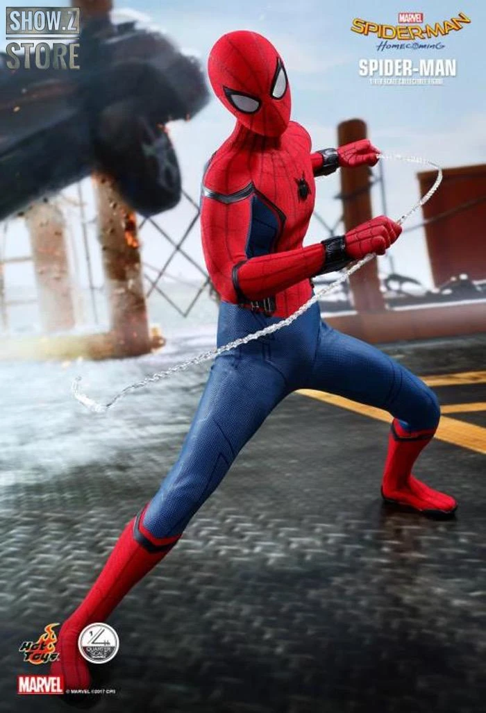 Hot Toys HotToys HT QS015 1/4 Spider-Man Homecoming Collectible Figure Deluxe Version 10 Hot Toys HotToys HT QS015 1/4 Spider-Man Homecoming Collectible Figure Deluxe Version - Image 8
