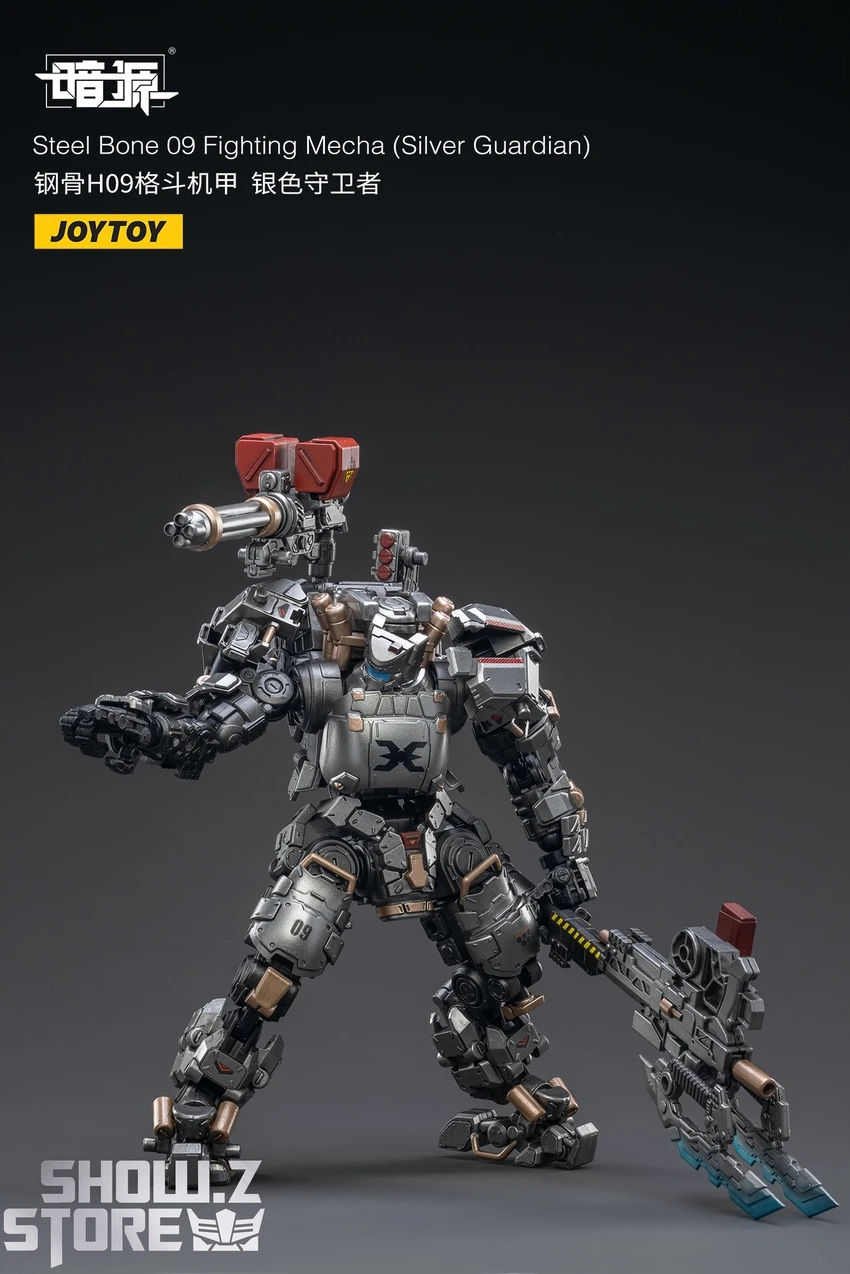 JoyToy Source 1/25 Steel Bone Fighting Mecha 09 Silver Guardian W/ Pilot 8 JoyToy Source 1/25 Steel Bone Fighting Mecha 09 Silver Guardian W/ Pilot - Image 6